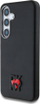 Футрола за телефон DKNY Leather Heart of NY за Samsung Galaxy S25, еко кожа, 3D релјеф, црна