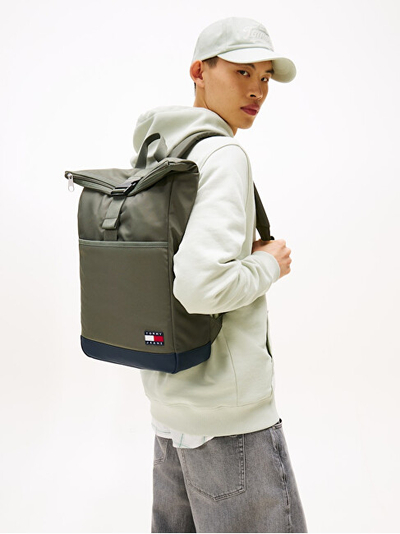Çantë shpine për meshkuj Tommy Hilfiger, e gjelbër/ e kaltër