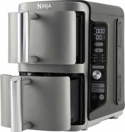 Fritezë me ajër Ninja Double Stack DualZone SL400EU, 2470W, dy zona gatimi, e zezë gri