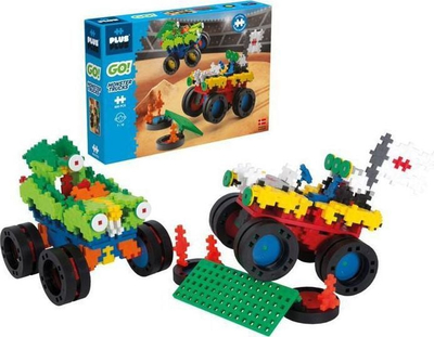 Set ndërtimi Plus-Plus GO Mini Mix Monster Trucks, 600 copë, për fëmijë 7-12 vjeç, shumëngjyrësh