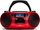 Radio kasetofon portabël Aiwa BBTC-660DAB, me CD USB Bluetooth, DAB+ FM, i kuq e zi