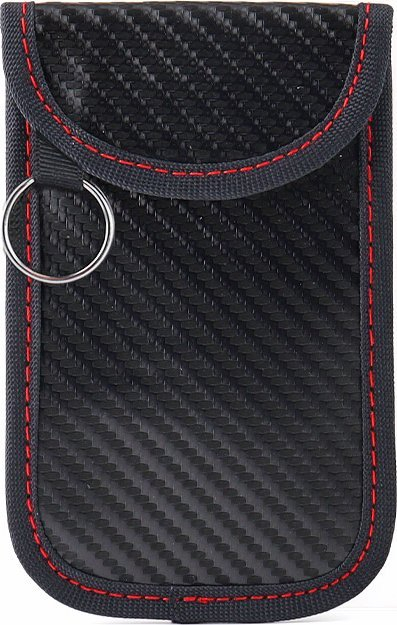 Etui mbrojtëse për çelësa keyless RFID, 8x13cm, e zezë
