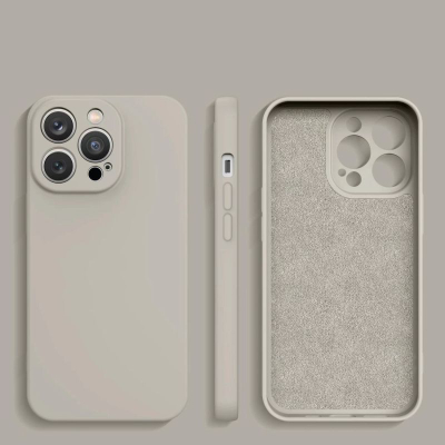 Këllëf silikoni Hurtel për iPhone 14 Plus, silikon, bezhë
