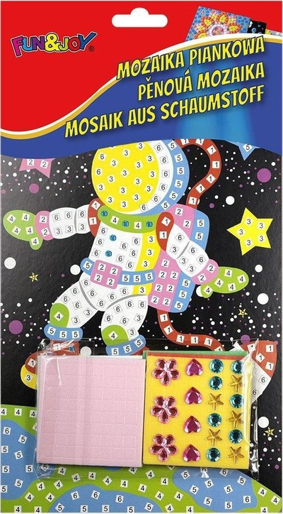 Set mozaik me shkumë Titanum Foam Mosaic Astronaut, 16.3 x 23.4 cm, për fëmijë