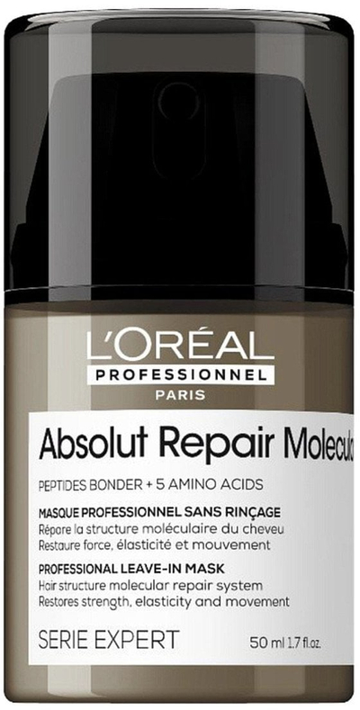 Маска за коса L’Oréal Professionnel Serie Expert Absolut Repair Molecular, обновувачка, за оштетена коса, 50ml