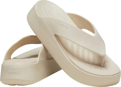 Sanda plazhi Crocs Getaway Platform Flip Flop W 209410-6UR, platformë, e bezhë