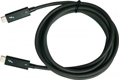 Kabllo Thunderbolt 3 QNAP CAB-TBT320M-40G-LINTES, 2 m, 40 Gbit/s, e zezë