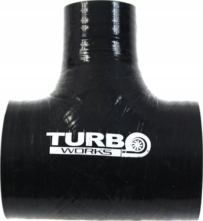 Lidhës silikoni T TurboWorks T-Piece, 45-25mm, i zi