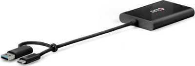 Adapter video Club 3D USB C A në 2x HDMI, 4K, i zi