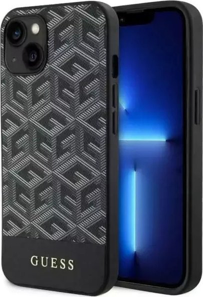 Futrollë telefoni Guess GUHMP14MHGCFSEK për iPhone 14 Plus 6.7", hardcase GCube Stripes, MagSafe, e zezë