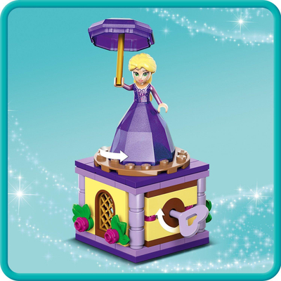 Lodër ndërtimi LEGO Disney 43214 Rapunzel, set që rrotullohet, 5+, vjollcë
