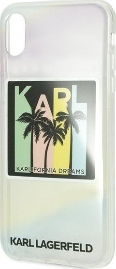 Kalle telefoni Karl Lagerfeld KLHCI65IRKD, për iPhone XS Max, TPU, dizajn Kalifornia Dreams Palms, shumëngjyrëshe
