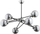 Llambadar Sagito Lamp Chrome 25616 LW6, 6 pika, metal xham, krom i zi