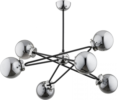 Llambadar Sagito Lamp Chrome 25616 LW6, 6 pika, metal xham, krom i zi