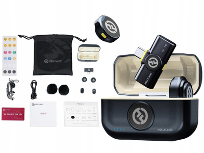 Безжичен микрофон Hollyland LARK M2 Duo, USB C, Shine Charcoal