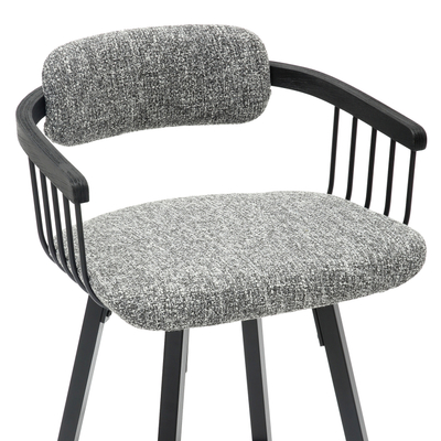 Stol rrotullues Lang 51,5x48,5x89,5Hcm (HM9990.02), zezë/ gri