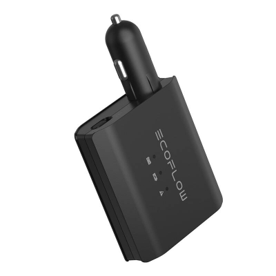 Karikues makine EcoFlow Intelligent Car Charger, hyrje 12V 24V, karikim inteligjent, i zi