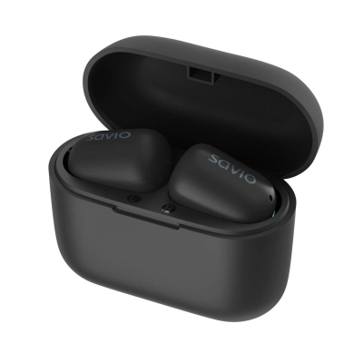 Kufje wireless Savio TWS-09, Bluetooth 5.1, IPX5, të zeza