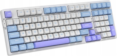 Tastierë gaming VGN V98Pro V2, mekanike 98%, RGB, me valë, Crystal Wine Sea Salt