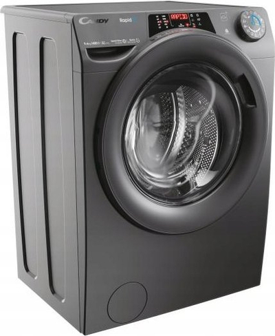 Lavatriçe me tharëse Candy ROW 4966 DWRR7 S, 9kg 6kg, 1400 rpm, gri e errët