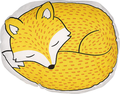 Set jastëkë fëmijësh DHANBAD Fox, pambuk, 50x40cm, të verdhë