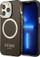 Mbulesë telefoni Guess GUHMP13LHTCMK, për iPhone 13 Pro 13 6.1", MagSafe, transparente, e zezë