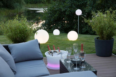 Dritë kopshti me diell LED Shining Globe, 2W, 410lm, e bardhë