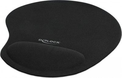 Mouse pad DeLOCK 12040, me mbajtëse për kyç, i zi