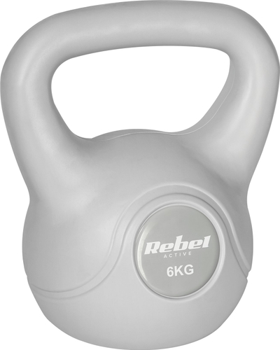 Kettlebell REBEL Bitumen, 6 kg, gri