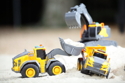 Lodër ekskavator Dickie Toys Volvo Wheel Loader, 23cm, dritë dhe zë, shumëngjyrëshe