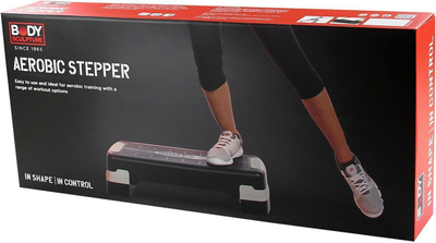 Платформа степ BSB Step Slim 580, 2 нивоа 10 15 cm, пластика, сива