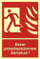 Shenjë sigurie TDC Fire Door Keep Closed, 100x148mm, PVC fluorescente, majtas