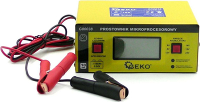 Karikues baterie GEKO G80038 me ekran LCD, 6V 12V 24V, i zi