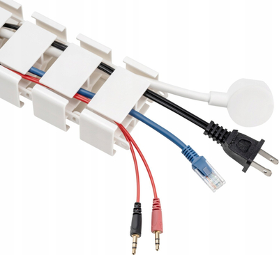 Kanal kabllosh LogiLink Flexible Cable Channel, 1347x129 mm, i bardhë
