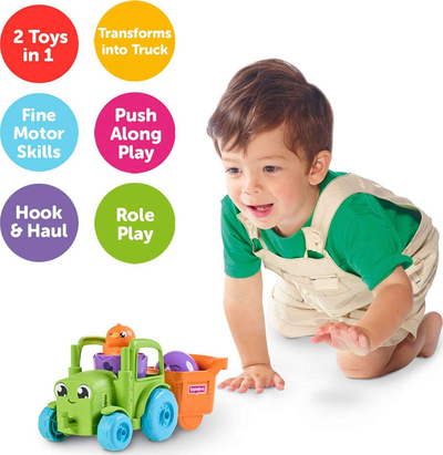 Lodër traktor Toomies 2 in 1 Transforming, transformues, shumëngjyrësh