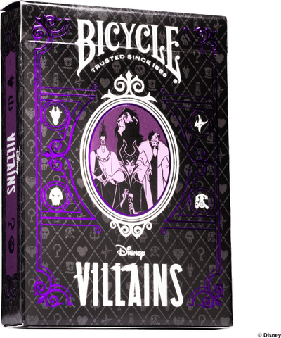 Karta loje Bicycle Disney Villains Green and Purple Villain, 56 letra, letër cilësore