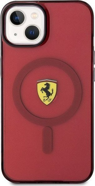 Mbrojtëse telefoni Ferrari Translucent MagSafe, iPhone 14 6.1", e kuqe transparente