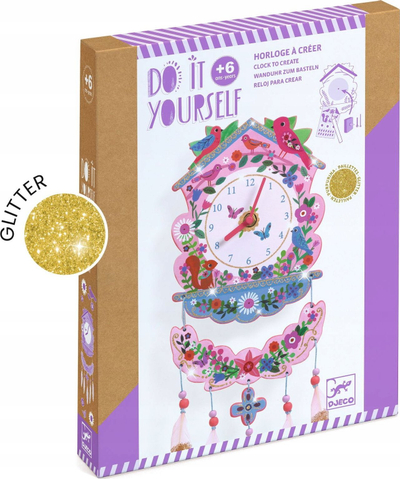 Set kreativ për orë muri Djeco Do It Yourself, për kalamaj 6+, shumëngjyrësh