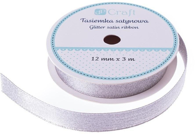 Shirit dekorativ sateni Dalprint DPTA-100, 3m, me glitter, ngjyrë argjendi