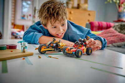 Set LEGO Ninjago Kai and Cole’s Multifunctional Vehicles 71864, lodër ndërtuese, shumëpjesësh, shumëngjyrëshe