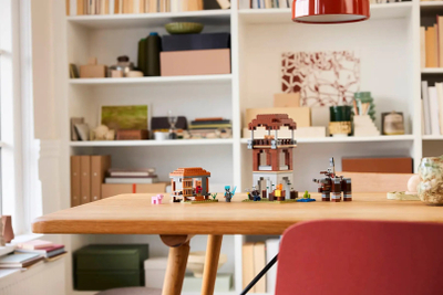 Set lodër Minecraft The Pillager Outpost and Ravager, interaktiv, me figurina aksioni, shumëngjyrësh