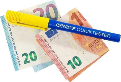 Stilolaps zbulues kartëmonedhash Genie Quick Tester 11794, për para fallco, portativ