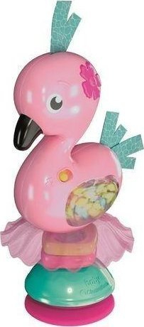 Lodër tringëlluese elektronike Clementoni Flamingo Fantasy, me kupa thithëse, multisinzoriale, shumëngjyrëshe