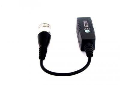 Video balun pasiv CCTV UTP, AHD HD-CVI HD-TVI, lidhje BNC, i zi