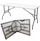 Tavolinë katering Nuforma, e palosshme, 152 cm, e bardhë