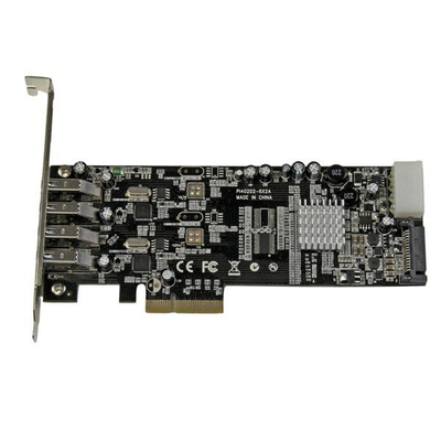 Kartë zgjerimi USB StarTech 4 porta PCIe, USB 3.0, 5 Gbps, e zezë