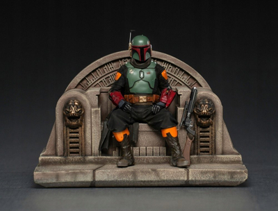 Figurë për koleksion Iron Studios Boba Fett on Throne, Art Scale 1:10, Star Wars, shumëngjyrëshe