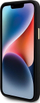Футрола за телефон Guess Silicone Logo Strass 4G за iPhone 15 Plus 14 Plus, силикон, црна