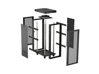 Kabinet rack LANBERG FF01-6824-23BL, 24U, 800mm, i zi