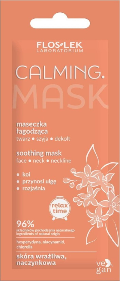 Maskë fytyre qetësuese FlosLek Laboratorium Calming, për lëkurë të ndjeshme, 6 ml